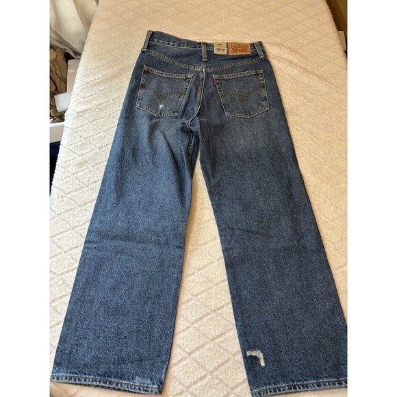 New Levi’s Super High Rise Rib Cage Straight Women’s  Distressed Jeans Sz  29/27 - Picture 8 of 16